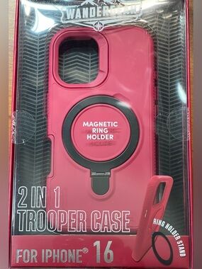 Wander 2-in-1 Trooper Case with Magnetic Ring Holder - Red